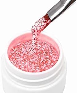 Luxury Multicolor Snowflake Nail Glue 5ml Thick Shiny Polish for Girls
