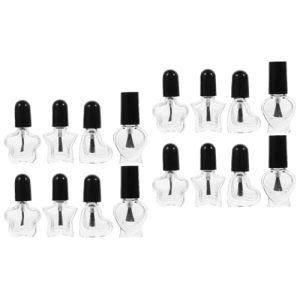 24 Pc Clear Glass Nail Polish Bottles for Storage and Nail Care Oil