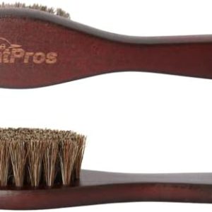 Hat Shoe & Clothing Brush | Travel Horsehair Hat or Shoe Brush | Compact Size Clothing Brush w/Wooden Handle | 1 x Brush Per Order