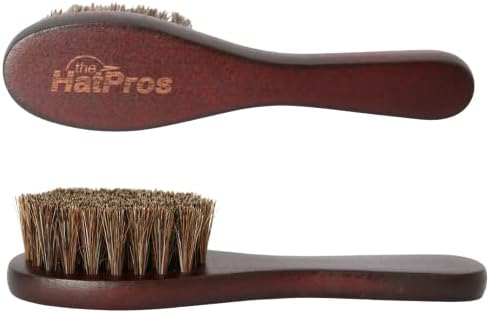 Hat Shoe & Clothing Brush | Travel Horsehair Hat or Shoe Brush | Compact Size Clothing Brush w/Wooden Handle | 1 x Brush Per Order