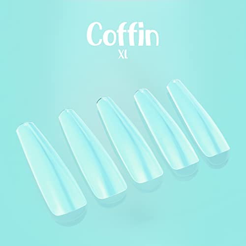 Coffin XL | Gel Nail Tips | NABulous Nails | Extra Long Soft Gel Nail Tips | Coffin Shaped | Full Cover & Pre-shaped | False Press On Nail Extensions | Nail Salons & DIY (Coffin XL) - Image 2