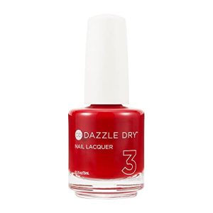 Dazzle Dry Step 3 Lit Semi-Sheer Bright Red Cream Nail Lacquer 0.5 fl oz
