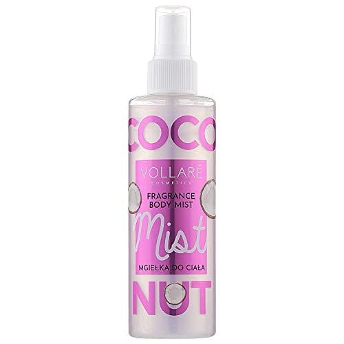 Coconut Body Spray - Body Shimmer Spray with Pearly Particles - Fragrance Glitter Mist for Women
