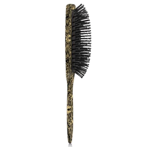 Paddle Hair Brush Retro Pattern Air Cushion Combs Anti-Static Comb Hair Brush 8.66 * 2.75 IN Soft Scalp Massage Brush for Women and Men - Image 5