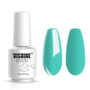 Vishine 15ml Turquoise Gel Nail Polish Soak Off UV LED for Nail Art DIY