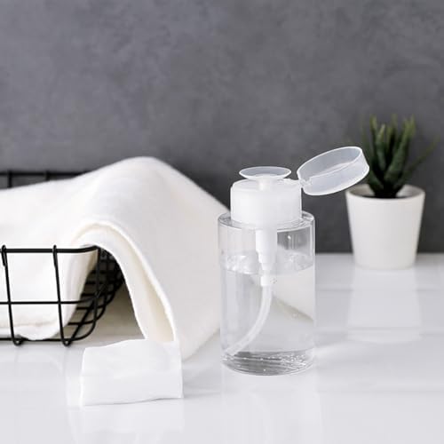 2 Pack 100ml Empty Nail Polish Remover Push Down Pump Dispenser Bottles for Liquid Makeup - Image 5