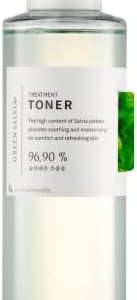 Green Salvia Treatment Toner - Farm-to-Face Beauty Vegan Korean Skincare Hydrating Soothing Refreshing Toner for All Skin Types Irritated Skin and Redness Relief (150ml)