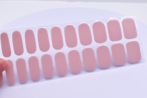 Glaze Gel Nail Strips Light Pink Nail Polish Stickers Solid Gel Nail Wraps UV Free Chip Resistant Salon Quality Gel Nails - Image 6