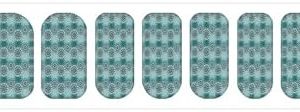 Mandala DIY Nail Art Decals Nail Wraps Stickers,Oriental Abstract Motifs Round,5 Sheets Nail Polish Stickers Self-Adhesive Full Wraps for Nail Salon and Family,Black Turquoise