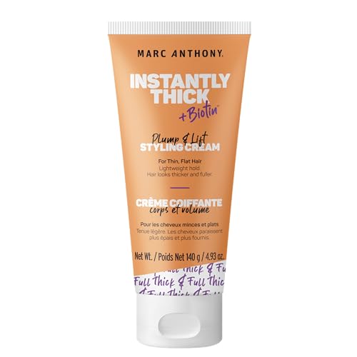 Marc Anthony Biotin Thickening Hair Styling Cream 6 oz with Vitamin E Lightweight Formula