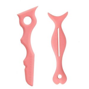 2 Pcs Pink Silicone Eyeliner Stencils for Perfect Winged Eyeliner and Eyeshadow