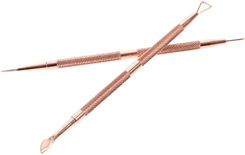 Mipcase 4 Pcs Metal Clippers Polish Manicure Tools Nail Clippers Remover Nail Supplies Nail Polish Bulk Mirror Stainless Steel electroplated Rose Gold Oil Glue Dual Purpose Remover - Image 4