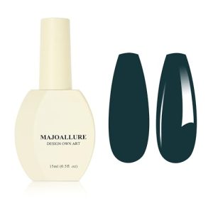 15ML Gel Nail Polish Single Bottle Nail Polish Soak Off UV LED Nail Gel Polish Nail Art Starter Manicure Salon DIY at Home (R-Emerald Dark Green)