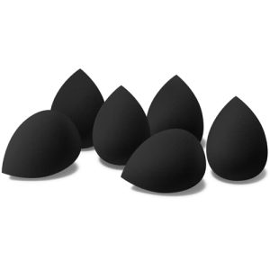 6 PCS Makeup Sponges Set, Makeup Sponges for Foundation, Latex Free Beauty Sponges, Flawless for Liquid, Cream, and Powder, Super Soft Blending Sponge, Black