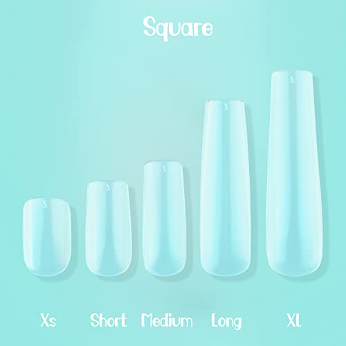 Square Long | Gel Nail Tips | NABulous Nails | Soft Gel Nail Tips | Full Cover & Pre-shaped | False Press On Nail Extensions | Artificial Nails for Nail Salons & DIY (Square Long) - Image 4