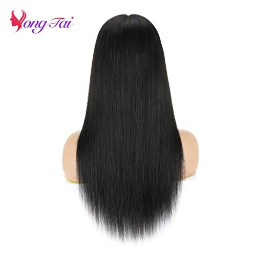 13x6 T Part Transparent Lace Front Wigs Human Hair Peruvian Straight Virgin Human Hair Wigs for Black Women Pre Plucked Natural Hairline with Baby Hair 150% Density Natural Color 16 Inch - Image 6