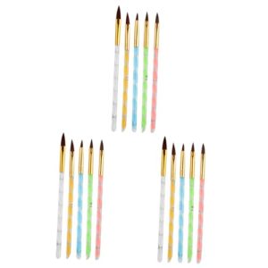 15 Pcs Nail Line Pens Nail Art Polish Brush 3d Nail Art Brush Nail Brush Pen Nail Design Brush Manicure Drawing Pen Manicure Pens Nail Painting Pen Paint Pen Thread Drilling Pen
