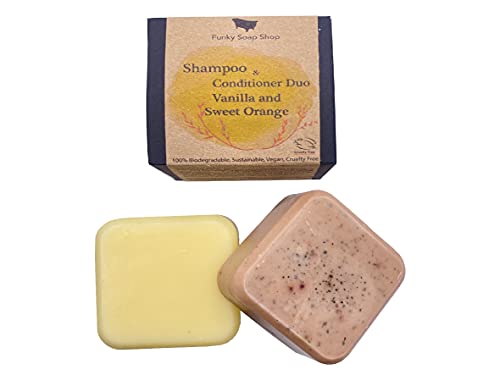 Shampoo & Conditioner DUO, Vanilla and Sweet Orange Essential Oil, 60g/40g - Image 2