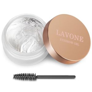 Eyebrow Gel - LAVONE Brow Gel Makeup with Long-Lasting, Waterproof, Smudge-Proof Formula, Eyebrow Wax for Shaping, Holding Brows, and Adding Luster to Natural Eyebrow with a Fluffy Look - Clear