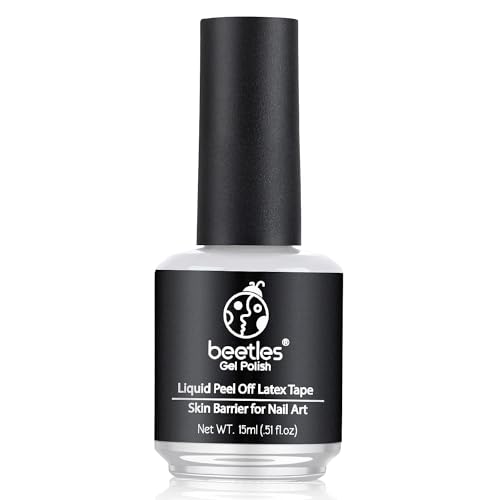 beetles Gel Polish Latex Liquid Nail Simple Peel off Cuticle Guard with Color Base Gel Nail Polish, 6 Colors Nude Gel Polish Pink Nail Polish Peach Pink - Image 2
