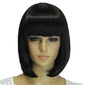 Short Red Straight Bob Wig for Women, Frontal Cosplay & Everyday Wear