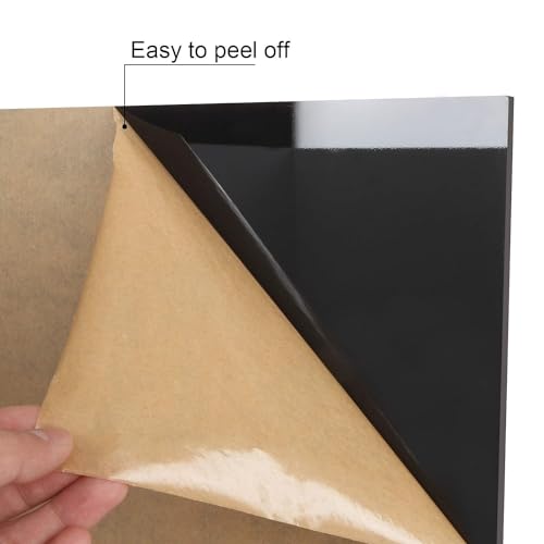 Black Acrylic Plexiglass Sheet, MIKING 4 Pack 12 x 12 Inch Black Cast Square Panel 1/8” Thick (3mm) Plexi Glass Acrylic Board with Protective Paper for DIY Display Projects, Craft - Image 3