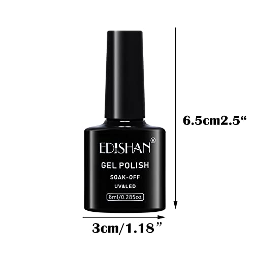 Gel Nail Polish 9 Colors Neon Luminous Gel Polish Fluorescent Bright Colors Neon Yellow Green Purple Soak Nail Polish Kit Fluorescent Color Nail Polish Popular Color Nail 8ML Gel Base And Top Coat - Image 5