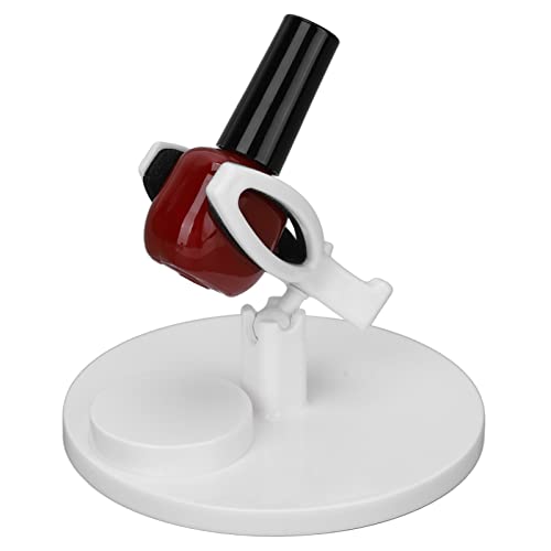 Nail Polish Fixing Clip, Sturdy Auxiliary Nail Polish Bottle Holder Nail Polish Ring Holder for Nail Salons for Manicure Store(White)