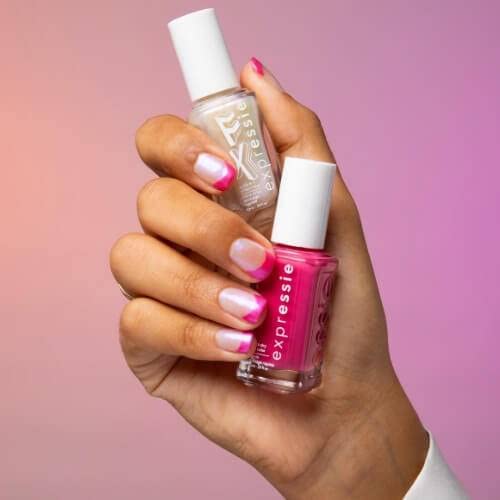 essie Expressie Quick Dry Nail Polish Set, Aura Euphoria, Iced Out FX, Pearlescent White + Crave the Chaos, Pink Nail Polish 0.33 fl oz each - Image 2