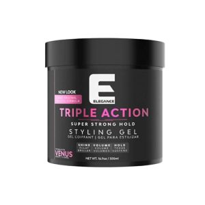 E Elegance Venus Fragrance Strong Hold Hair Gel for All Hair Types, 8.45 oz Volume Shine