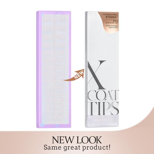 BTArtbox XCOATTIPS 5 Style Pre-Designed Swirl Short Coffin Gel Fake Nails Ultra Fit French Tips 24ct - Image 6