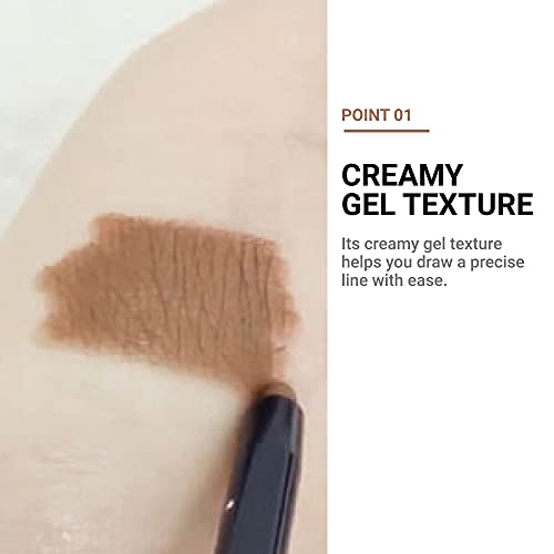 ETUDE Proof 10 Gel Pencil Liner 0.3g (#2 Dark Cacao) (21AD) | Creamy Gel Texture Eyeliner with Wearable Shades to Create Precise Line Eye Makeup without Efforts - Image 4