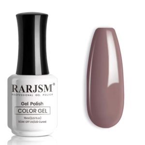 RARJSM 15ml Milky Dark Purple Opaque Gel Nail Polish for Fall Winter Manicure