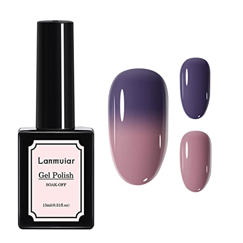Nail Polish Temperature Change Chip-Resistant Long-lasting Quick Dry Finger Nail Polish Neutral Nude Glitter Colorful Jelly Gel Polish Manicure Nail Art Spring Birthday Gift Clearance Items - Image 4
