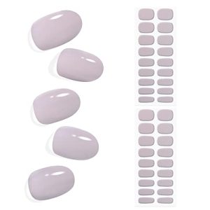 36 Piece Lilac 104 Semi-Cured Gel Nail Wraps for Women UV Lamp Curing