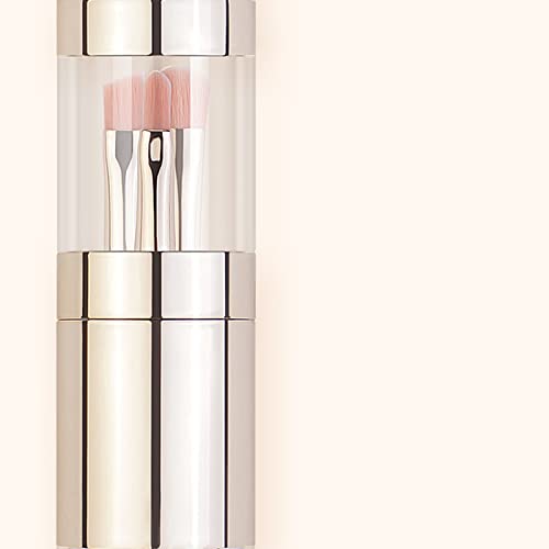 5-in-1 Portable Makeup Brush Set for Foundation, Powder, Eyeshadow, Eyebrow, and Lip - Image 6