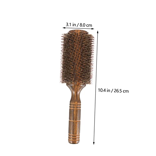2pcs Roll Pig Bristle Curling Comb Roller Hair Brush Hair Styling Comb Curling Brush Round Hair Brush Hairbrushes for Women Blow Drying Nylon Curls Hair Comb Miss - Image 2