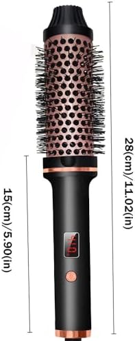 Thermal Brush,1.5 Inch Curling Iron Brush Thermal Brush,10 Temps LCD Display Up to 410°F 1.5 in Curling Brush Curling Iron Heated Curling Brush (Black Gold) - Image 7