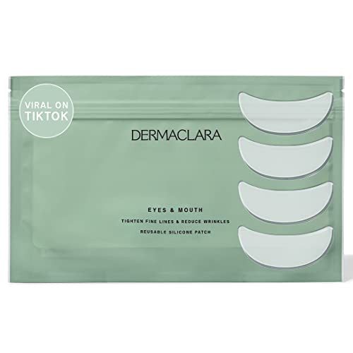 Dermaclara Reusable Medical Grade Silicone Eyes and Mouth Patches for Fine Lines 4 Count