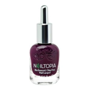 Nailtopia Bio-Sourced, Chip Free Nail Lacquer - All Natural, Strengthening Biotin and Superfood-Infused Polish - Chip Resistant Formula - Quick-Dry, Long Lasting Wear - When The Night Falls - 0.41 oz