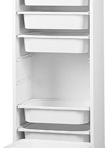 Comfyt White Dresser, Closet Organizers and Storage, Storage Cabinet Bins, Drawers, Building Blocks Storage, 8 Shelf Wood Bathroom Office Kitchen Garage Pantry Organizer Chest Shelf Shoe Rack