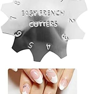 Professional Small 0-9 Sizes V Shaped Cutter French Manicure Nail Art Tool Tips Pink White Trimmer UV Gel Nail Polish, HJ-NAT160-FS04