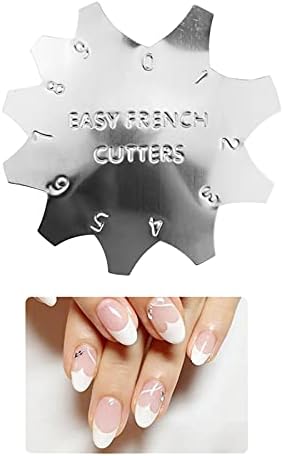 Professional Small 0-9 Sizes V Shaped Cutter French Manicure Nail Art Tool Tips Pink White Trimmer UV Gel Nail Polish, HJ-NAT160-FS04