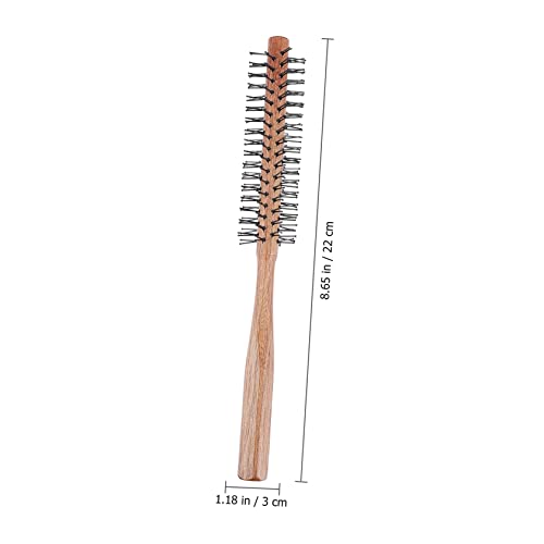 Boar Bristle Round Brush for Short Hair and Beards Ergonomic Handle 4 Inch - Image 4