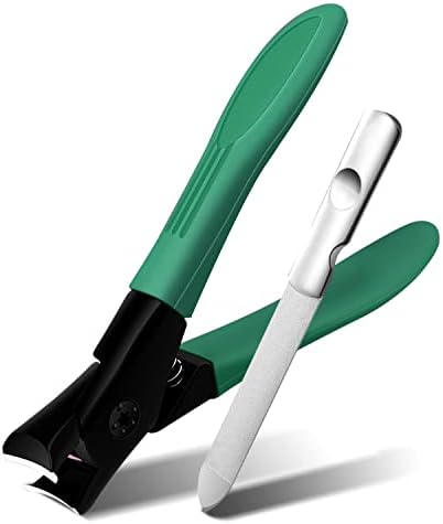 Green Lunar Arc Nail Clipper Set with Nail File for All Ages