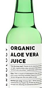100% Organic Aloe Vera Juice 8.5 fl oz - Supports Immunity & Gut Health - Straight from Farm in Spain - Undiluted - No Added Sugar or Artificial Preservatives - Non-GMO - Recyclable Glass Bottle