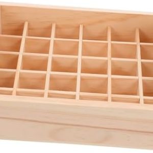 1pc Pine Wood Essential Oil Storage Box Organizer Case Display Rack for Travel