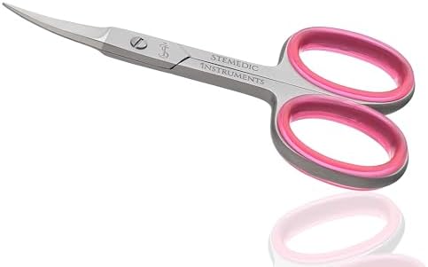 Curved Stainless Steel Eyebrow, Cuticle, Eyelash, and Nose Hair Trimmer Scissors - Small Size for Him and Her - Image 7
