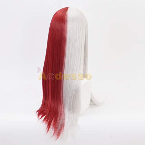 Anime Half Red and Sliver Wigs Short for My Hero Academia Cosplay Halloween Wigs - Image 5