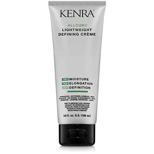 Kenra AllCurl Lightweight Defining Crème |Lightweight Curl Definer |Enhances Shine & Manageability |72 Hour Frizz & Humidity Resistance|72 Hour Moisture Retention|Wavy, Curly, Coily Hair | 3.6 fl. oz